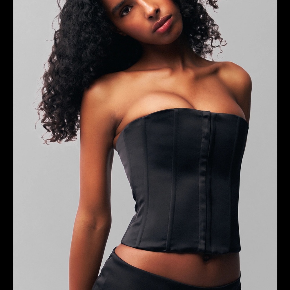 Danielle Guizio Black Corset Top